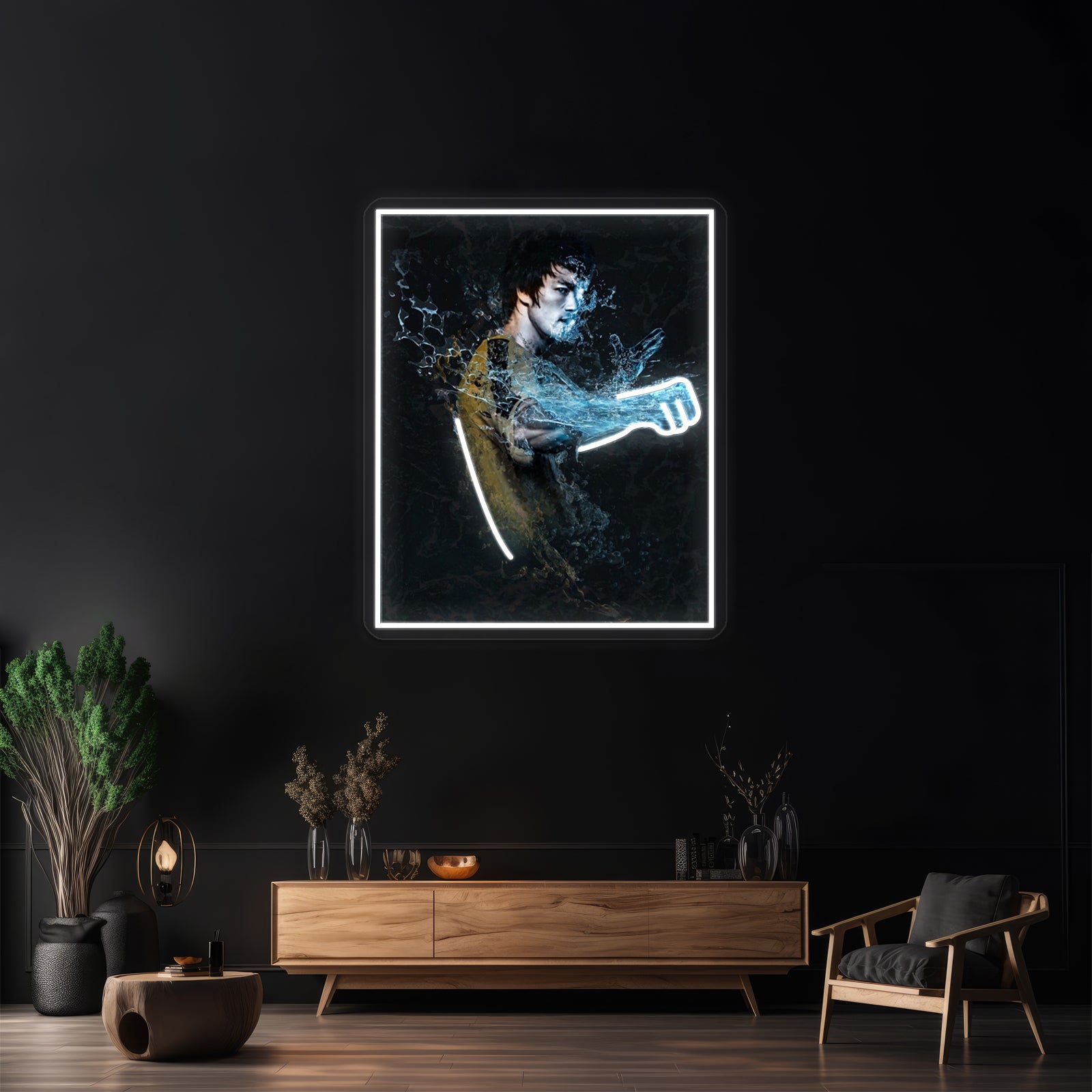 Punching Waters Artwork Led Signs For Room | Shineneon