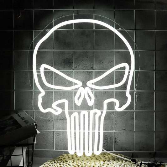 Punisher Skull Led Sign Business Neon Sign