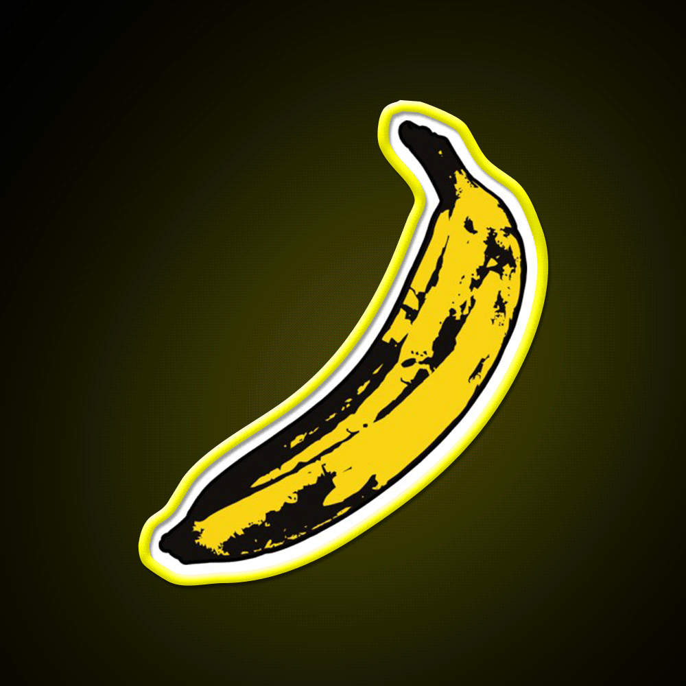 Punk Banana Snack Food Led Neon Sign Rgb Color - Custom LED neon sign front view