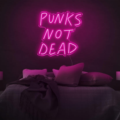 Punks Not Dead Red Led Neon Sign For Punk Bedroom Wall Art | Shineneon