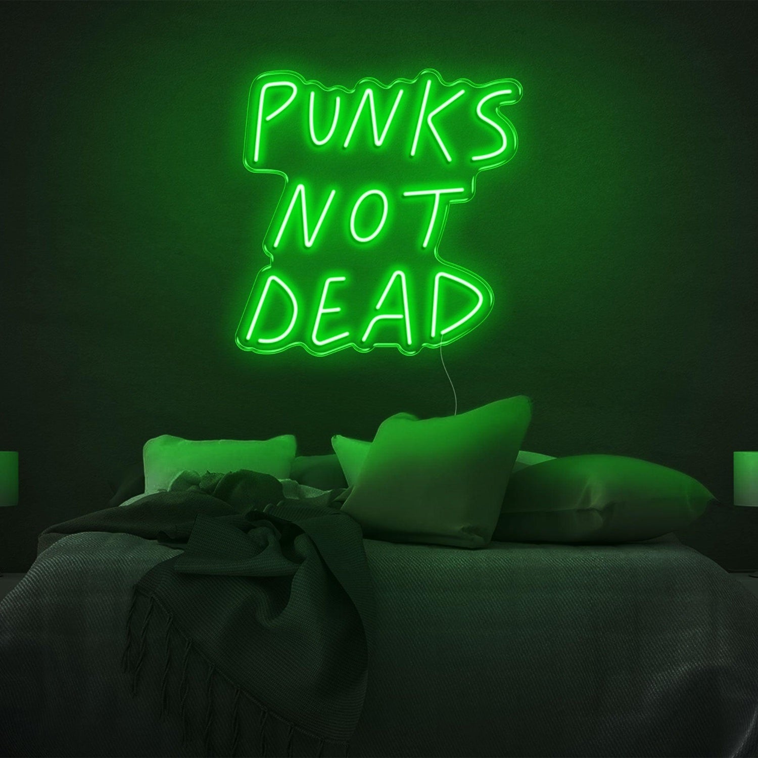 Punks Not Dead Red Led Neon Sign For Punk Bedroom Wall Art | Shineneon