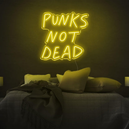 Punks Not Dead Red Led Neon Sign For Punk Bedroom Wall Art | Shineneon