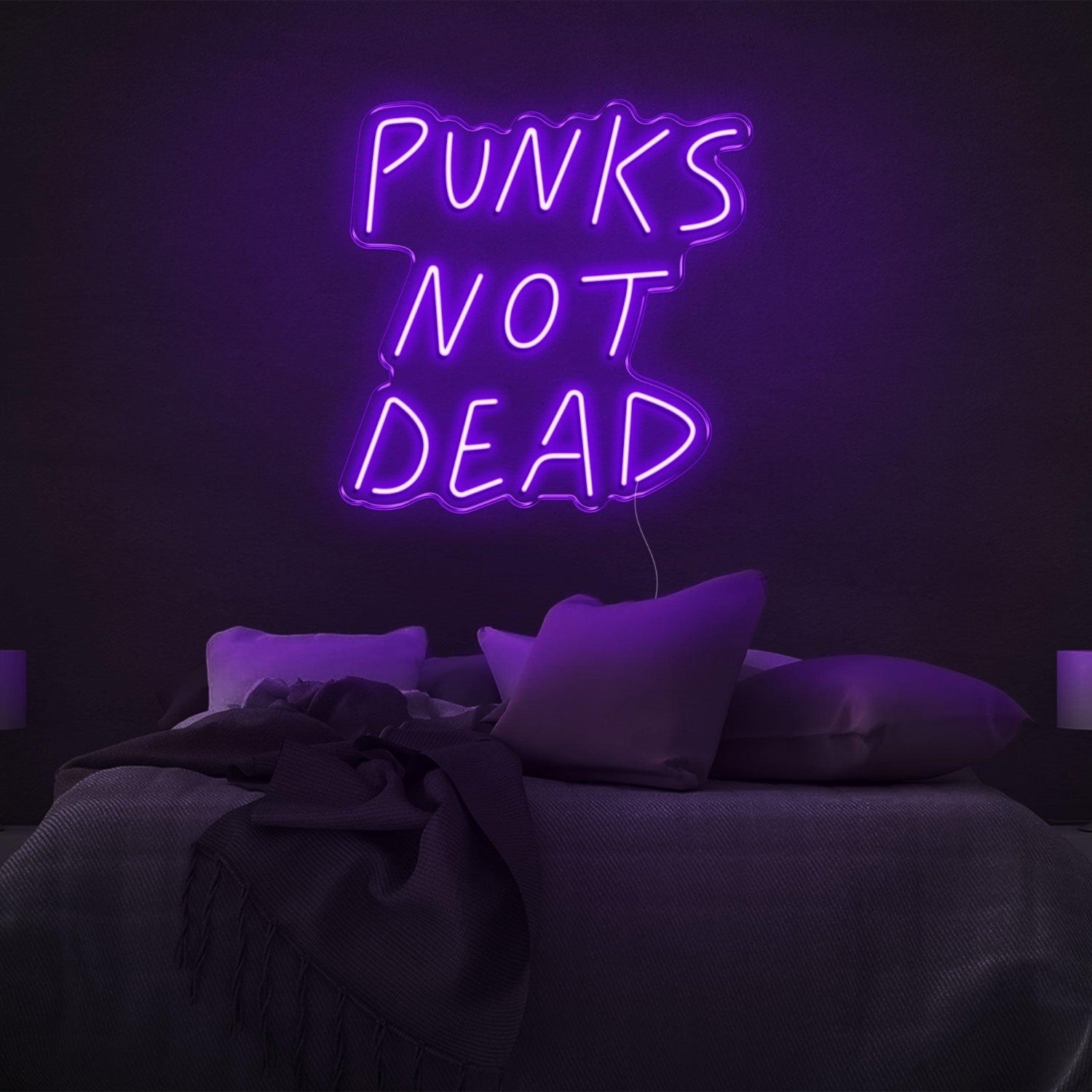 Punks Not Dead Red Led Neon Sign For Punk Bedroom Wall Art | Shineneon