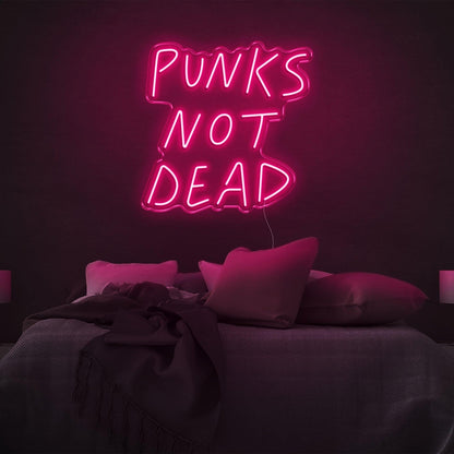 Punks Not Dead Red Led Neon Sign For Punk Bedroom Wall Art | Shineneon
