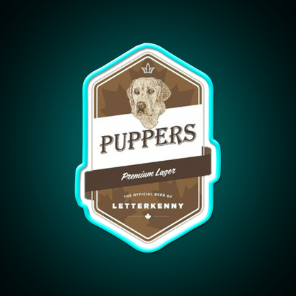Puppers Beer Bar Decor Led Neon Sign Rgb Color - Size and dimension reference