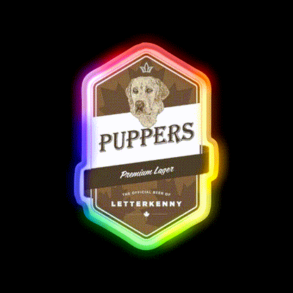 Puppers Beer Bar Decor Led Neon Sign Rgb Color - LED neon sign close-up detail