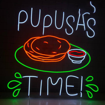 Pupusas Time Led Neon Sign Led Decor | Shineneon