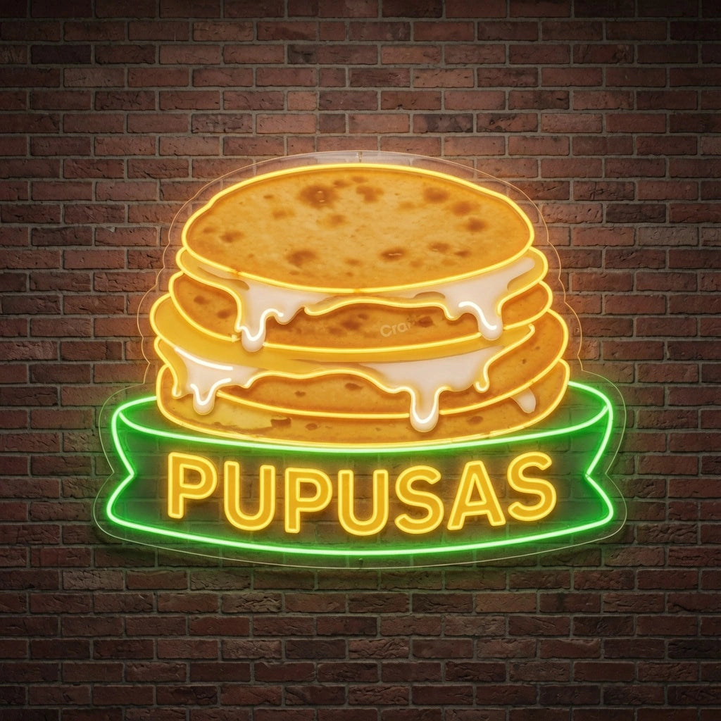 Pupusas Wall Decor LED Neon Sign - 01 Original Product Image