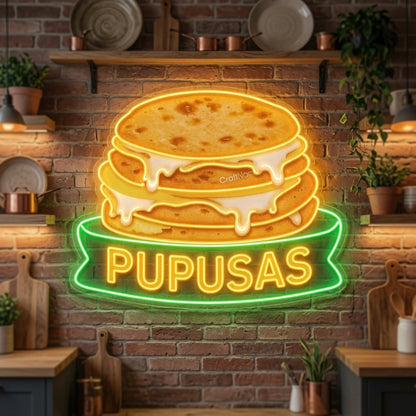 Pupusas Wall Decor LED Neon Sign - 02 High-Converting Product Image