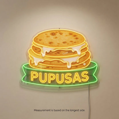Pupusas Wall Decor LED Neon Sign - 04 Size Image