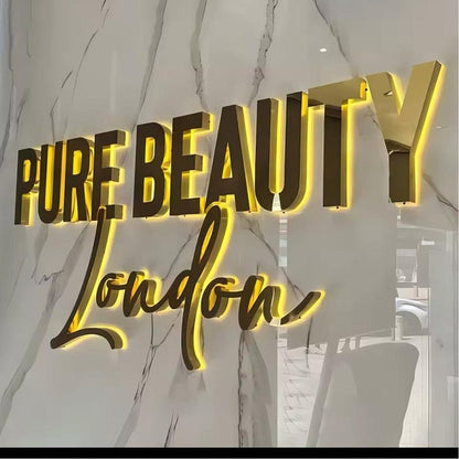Pure Beauty London 3D Backlit Channel Letters Led Light Sign - Shineneon