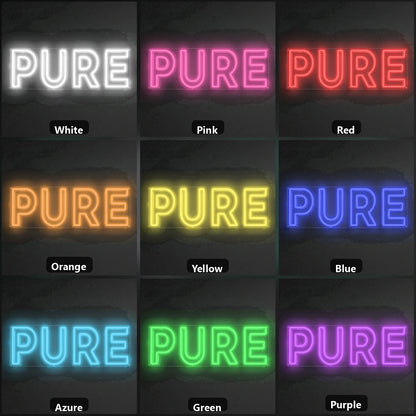 Pure LED Neon Sign Garage Man Cave Neon Sign color grid