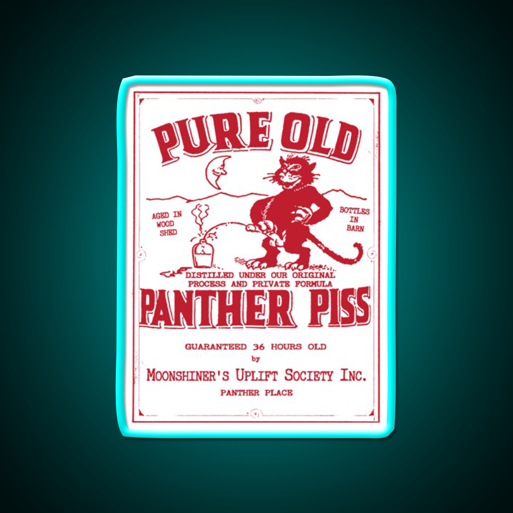 Pure Old Panther Piss Whiskey Drink Bar Led Neon Sign Rgb Color
