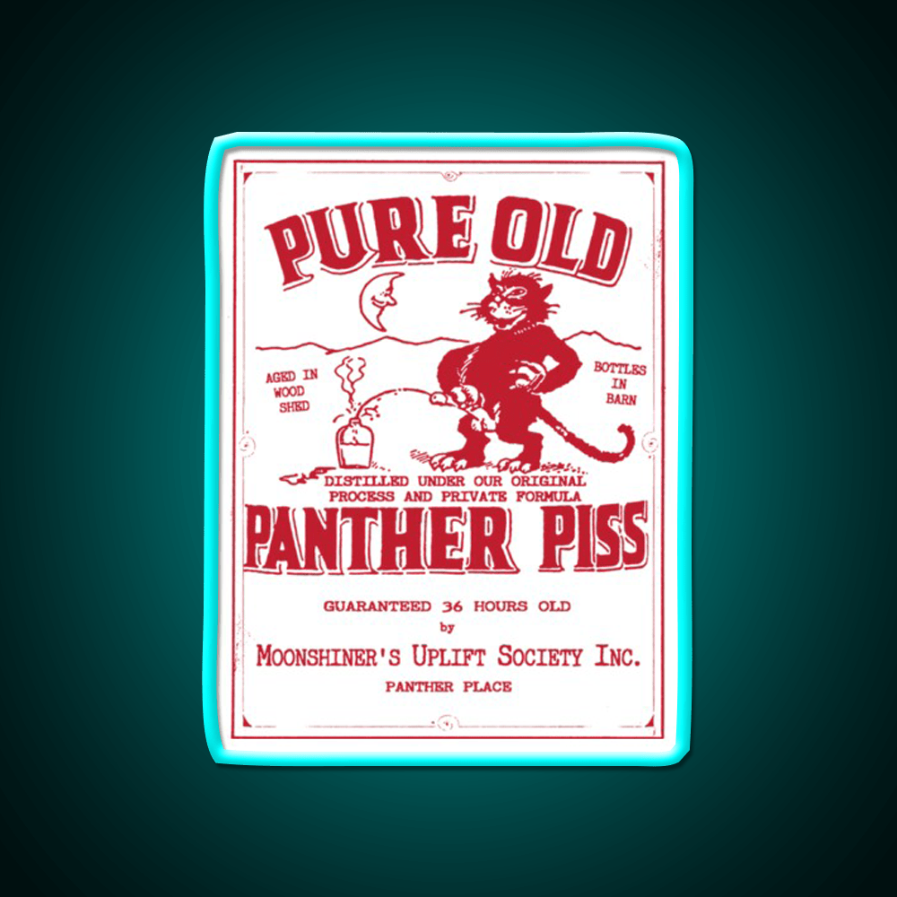 Pure Old Panther Piss Whiskey Drink Bar Led Neon Sign Rgb Color - Shineneon
