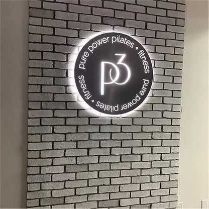 Pure Power Pilates Acrylic Business Logo Sign - Shineneon