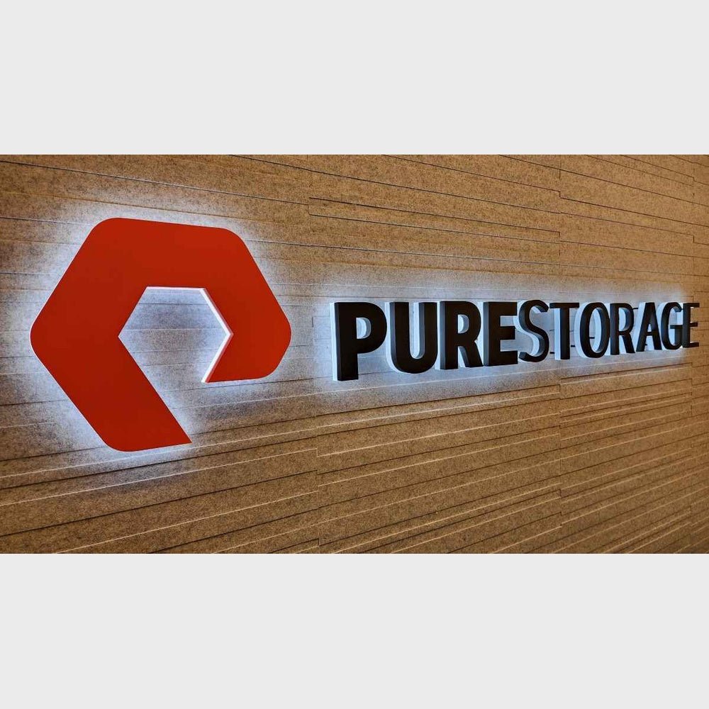 Purestorage 3D Backlit Channel Letters Led Light Sign - Shineneon