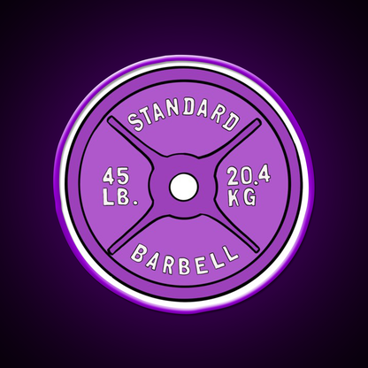 Purple 45 Lb Plate Gym Fitness Led Neon Sign Rgb Color