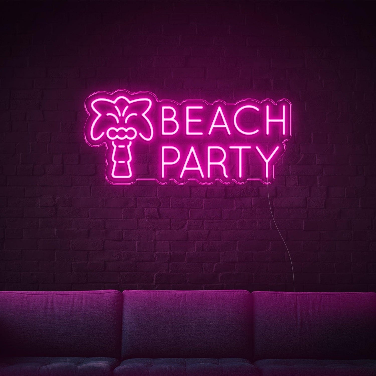 Purple Beach Party Palm Tree Led Neon Sign For Indoor Wall Decor | Shineneon