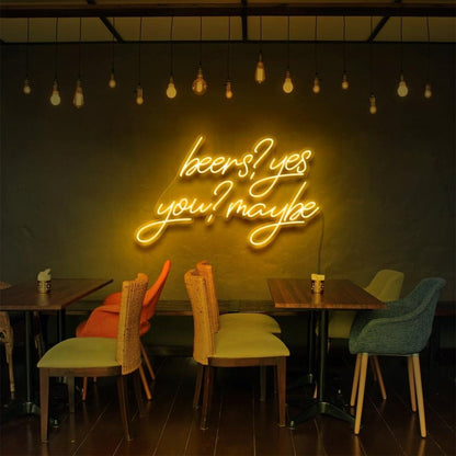 Purple Beers Yes You Maybe Led Neon Sign For Bar Cafe Decor | Shineneon