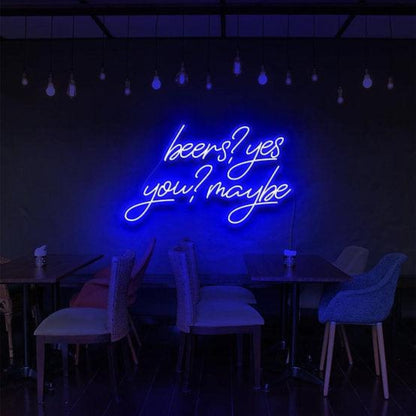 Purple Beers Yes You Maybe Led Neon Sign For Bar Cafe Decor | Shineneon
