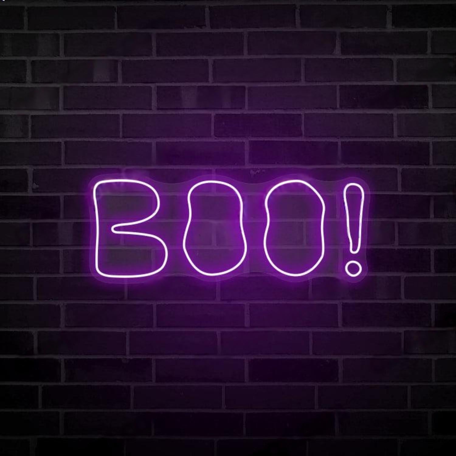 Purple Boo Led Neon Sign For Halloween Indoor Decor | Shineneon