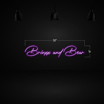 Purple Bringy And Bear Led Neon Sign For Indoor Shop Branding | Shineneon