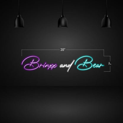 Purple Bringy And Bear Led Neon Sign For Indoor Shop Branding | Shineneon