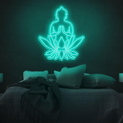 Purple Buddha Lotus Led Neon Sign For Bedroom Decor | Shineneon