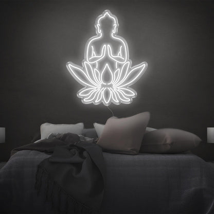 Purple Buddha Lotus Led Neon Sign For Bedroom Decor | Shineneon
