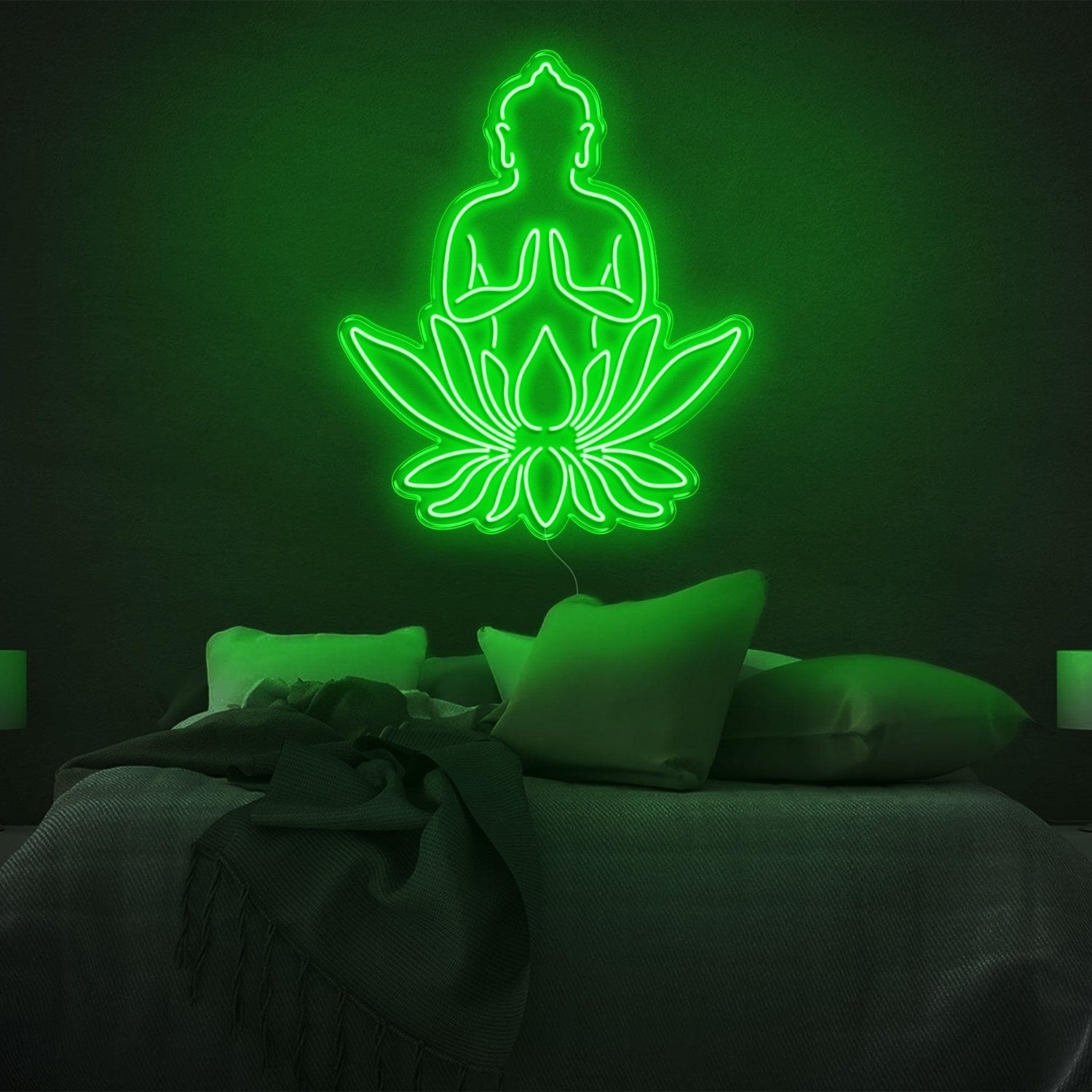 Purple Buddha Lotus Led Neon Sign For Bedroom Decor | Shineneon