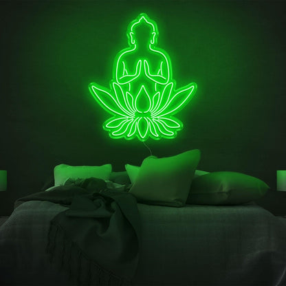 Purple Buddha Lotus Led Neon Sign For Bedroom Decor | Shineneon