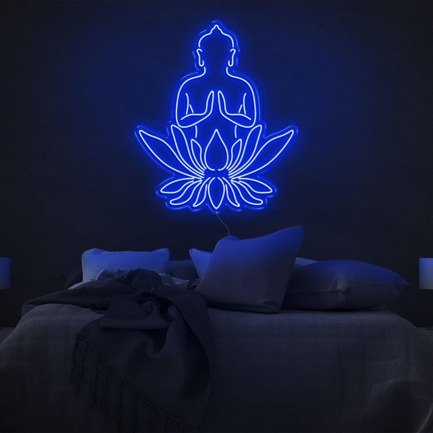 Purple Buddha Lotus Led Neon Sign For Bedroom Decor | Shineneon