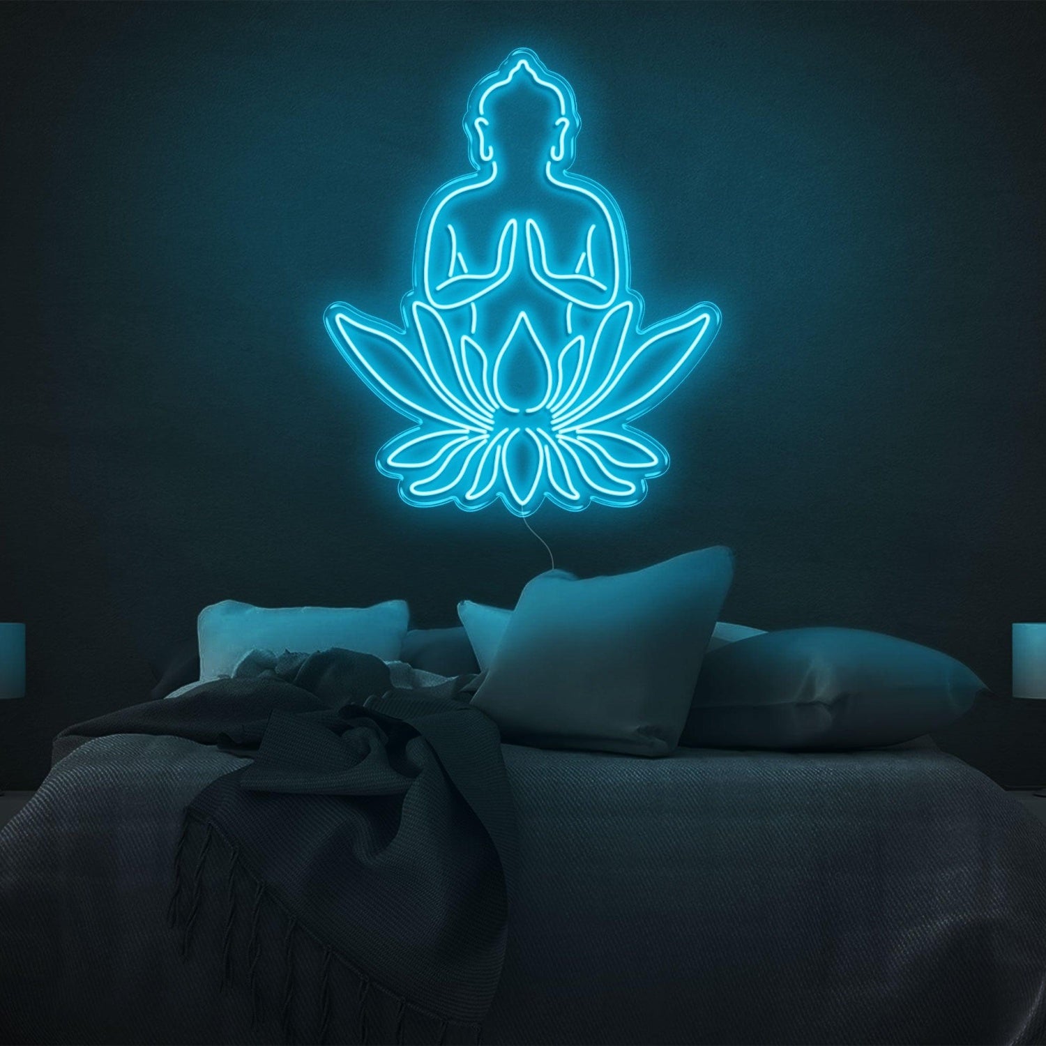 Purple Buddha Lotus Led Neon Sign For Bedroom Decor | Shineneon