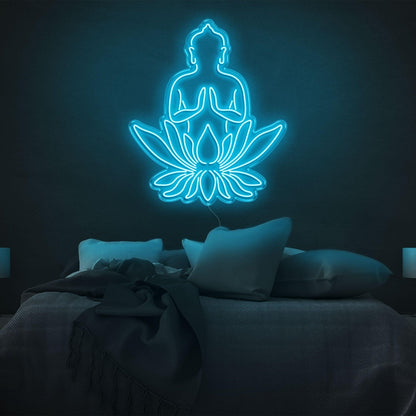 Purple Buddha Lotus Led Neon Sign For Bedroom Decor | Shineneon