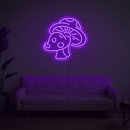 Purple Cartoon Mushroom Led Neon Sign For Indoor Wall Decor | Shineneon