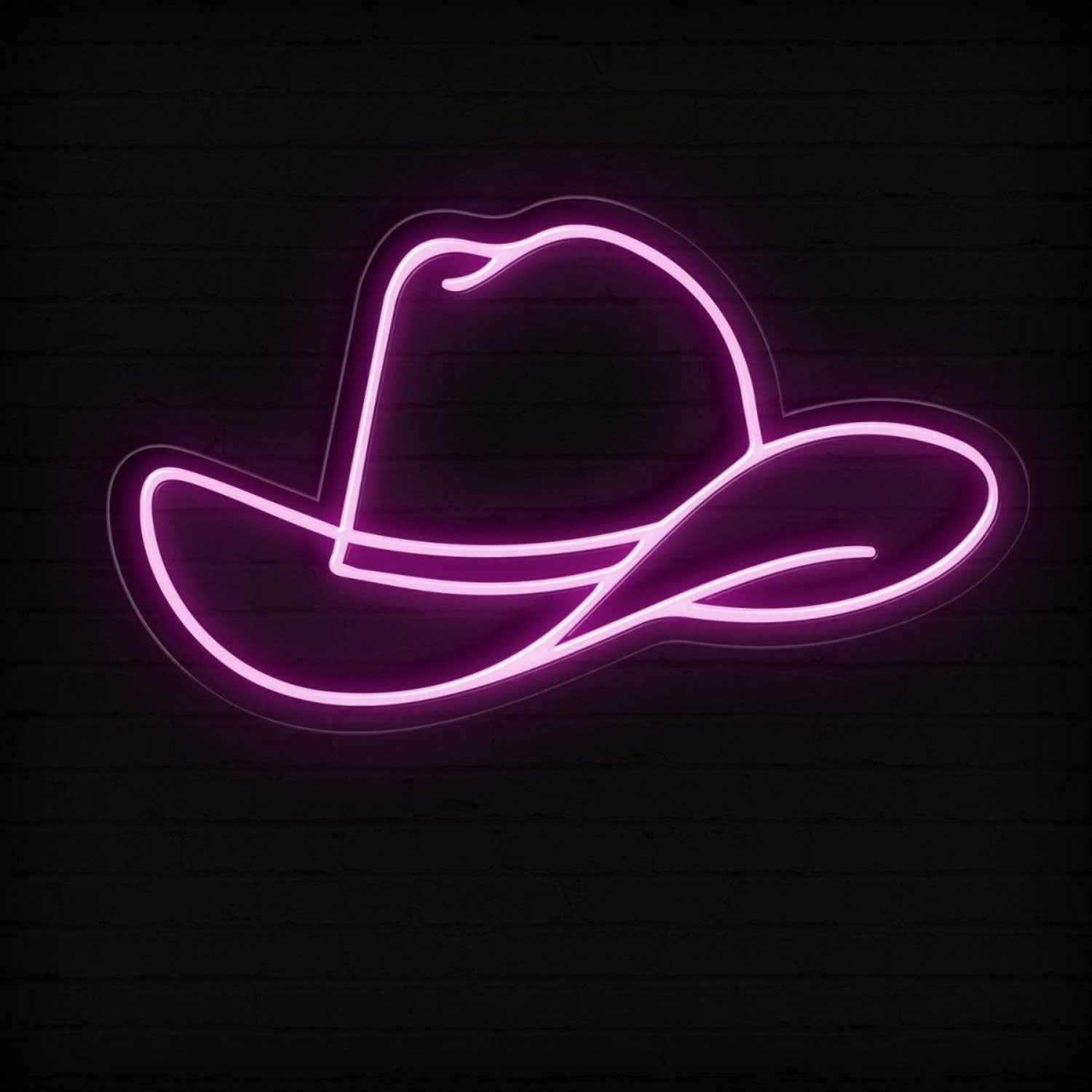 Purple Cowboy Hat Led Neon Sign For Western Themed Decor | Shineneon
