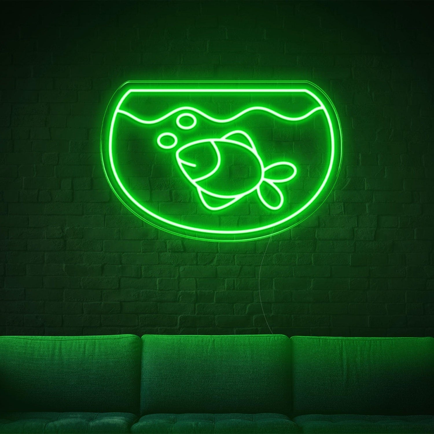 Purple Fishtank Fish Bubbles Led Neon Sign For Home Cafe Wall Decor | Shineneon