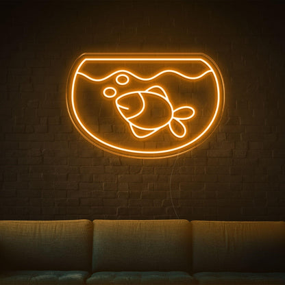 Purple Fishtank Fish Bubbles Led Neon Sign For Home Cafe Wall Decor | Shineneon