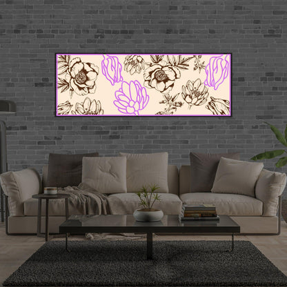 Purple Floral Led Neon Sign For Home Wall Decor | Shineneon