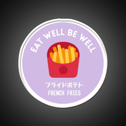 Purple Fries Japanese Junk Food Snack Food Led Neon Sign Rgb Color - Shineneon