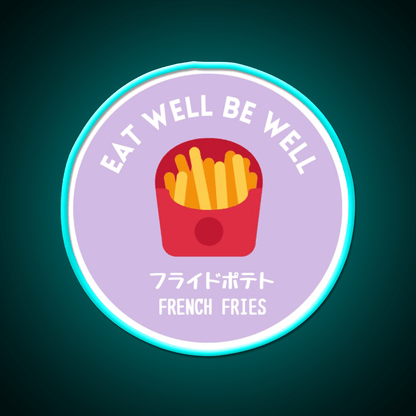 Purple Fries Japanese Junk Food Snack Food Led Neon Sign Rgb Color - Shineneon