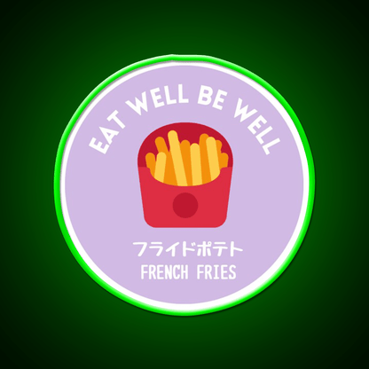Purple Fries Japanese Junk Food Snack Food Led Neon Sign Rgb Color - Shineneon