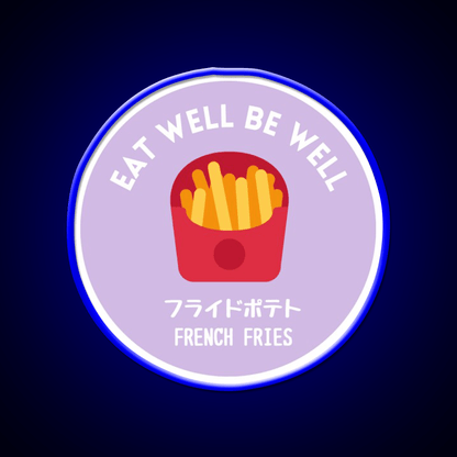 Purple Fries Japanese Junk Food Snack Food Led Neon Sign Rgb Color - Shineneon