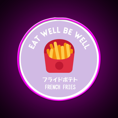 Purple Fries Japanese Junk Food Snack Food Led Neon Sign Rgb Color - Shineneon