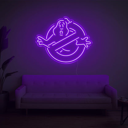Purple Ghostbusters Logo Led Neon Sign For Modern Room Decor | Shineneon