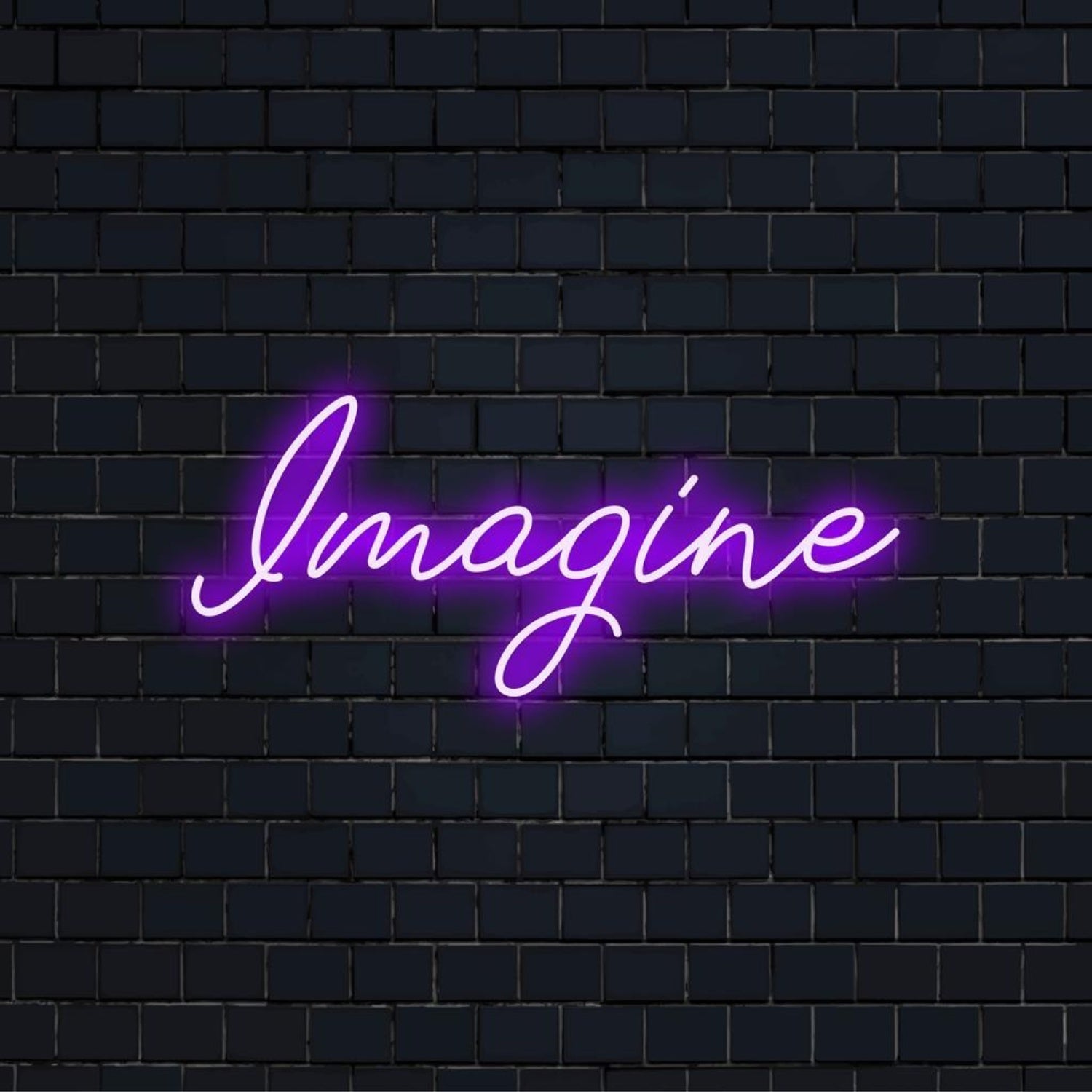 Purple Glow Imagine Led Neon Sign For Creative Spaces - Shineneon