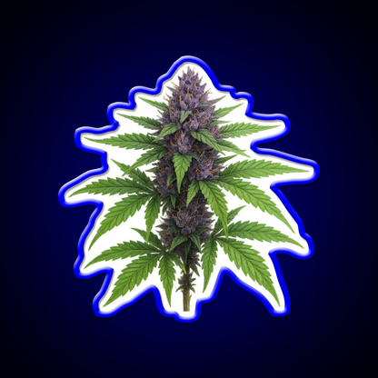 Purple Green Flower Ultra Realistic Detailed Green Leaf Led Neon Sign Rgb Color - LED neon sign view 5
