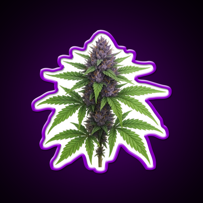 Purple Green Flower Ultra Realistic Detailed Green Leaf Led Neon Sign Rgb Color - LED neon sign view 9