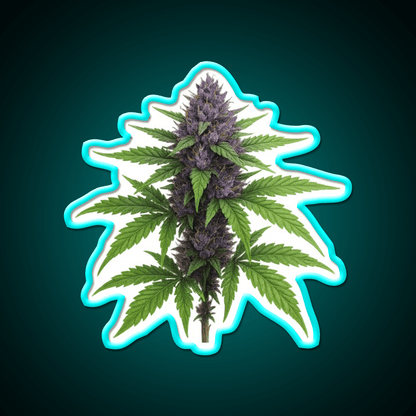 Purple Green Flower Ultra Realistic Detailed Green Leaf Led Neon Sign Rgb Color - Shineneon