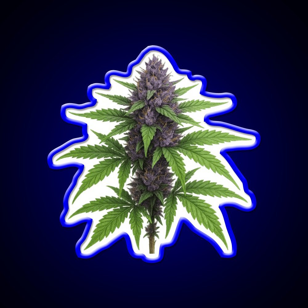 Purple Green Flower Ultra Realistic Detailed Green Leaf Led Neon Sign Rgb Color - Shineneon